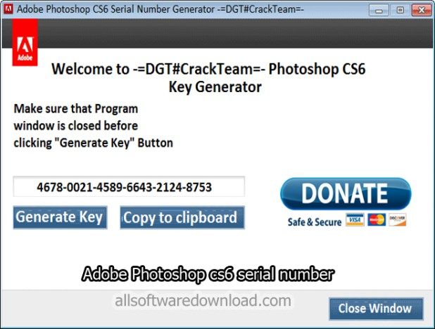 Serial key for adobe photoshop cs6